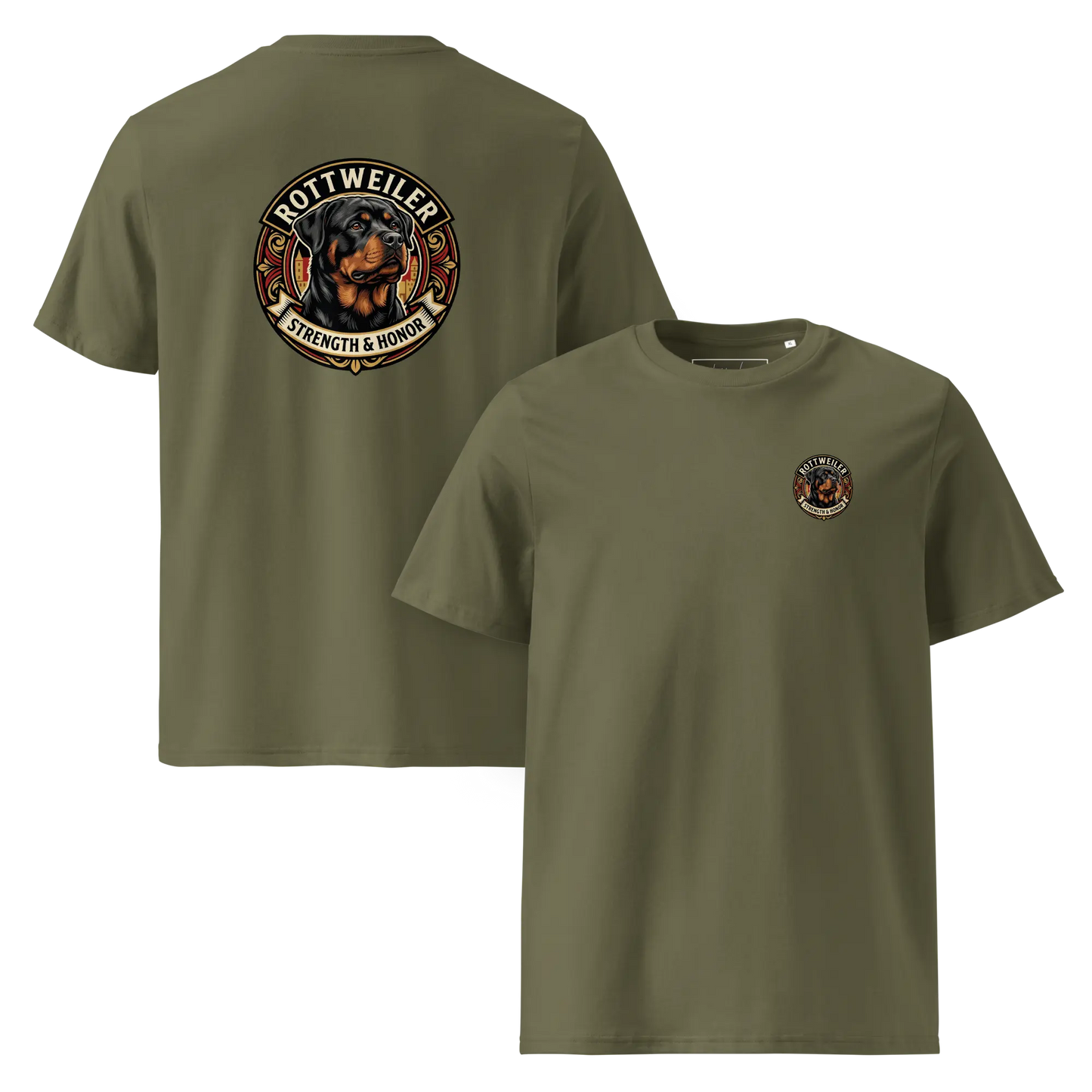 Rottweiler Dog Badge – Bio-T-Shirt