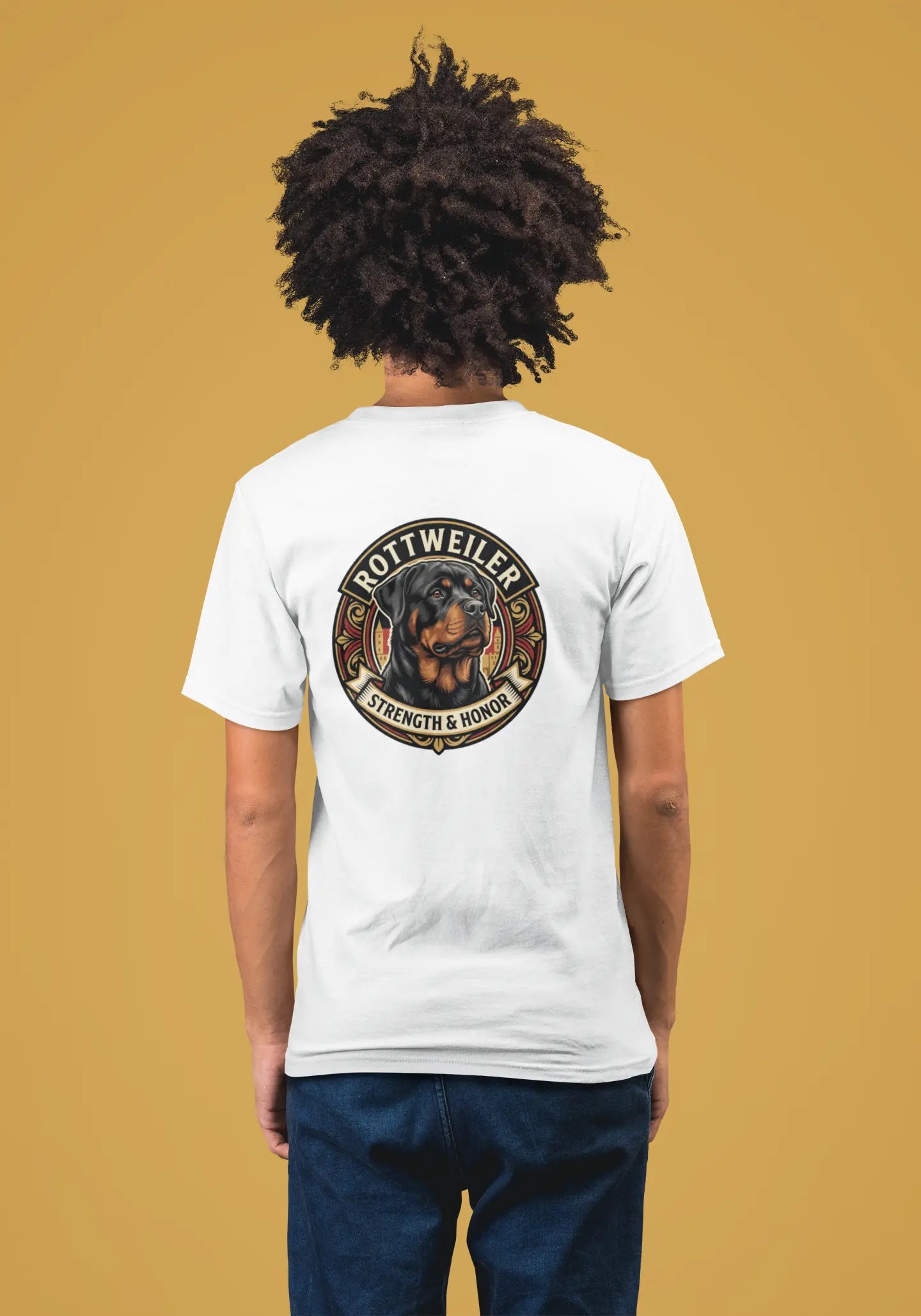 Rottweiler Dog Badge – Bio-T-Shirt