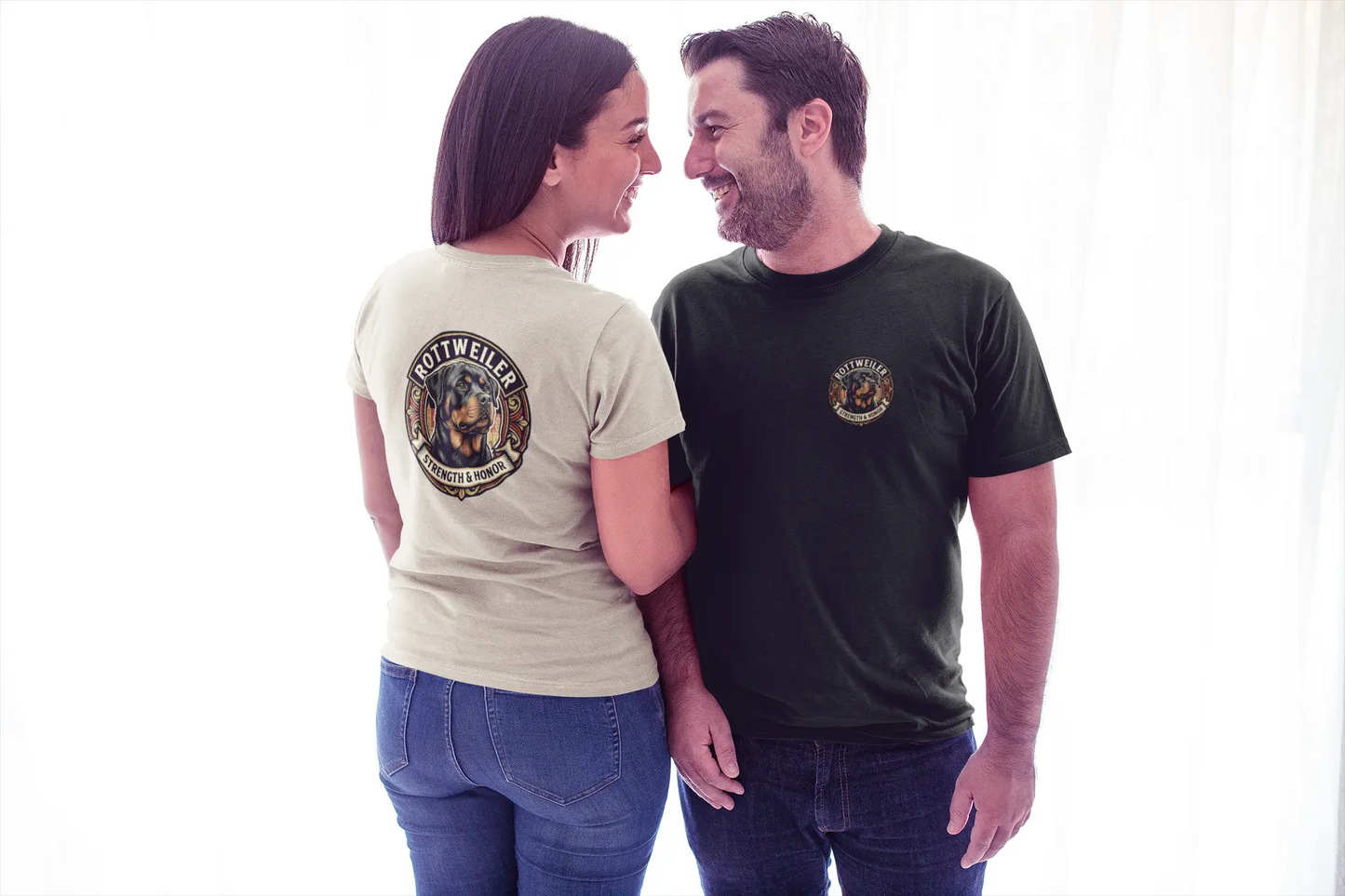Rottweiler Dog Badge – Bio-T-Shirt