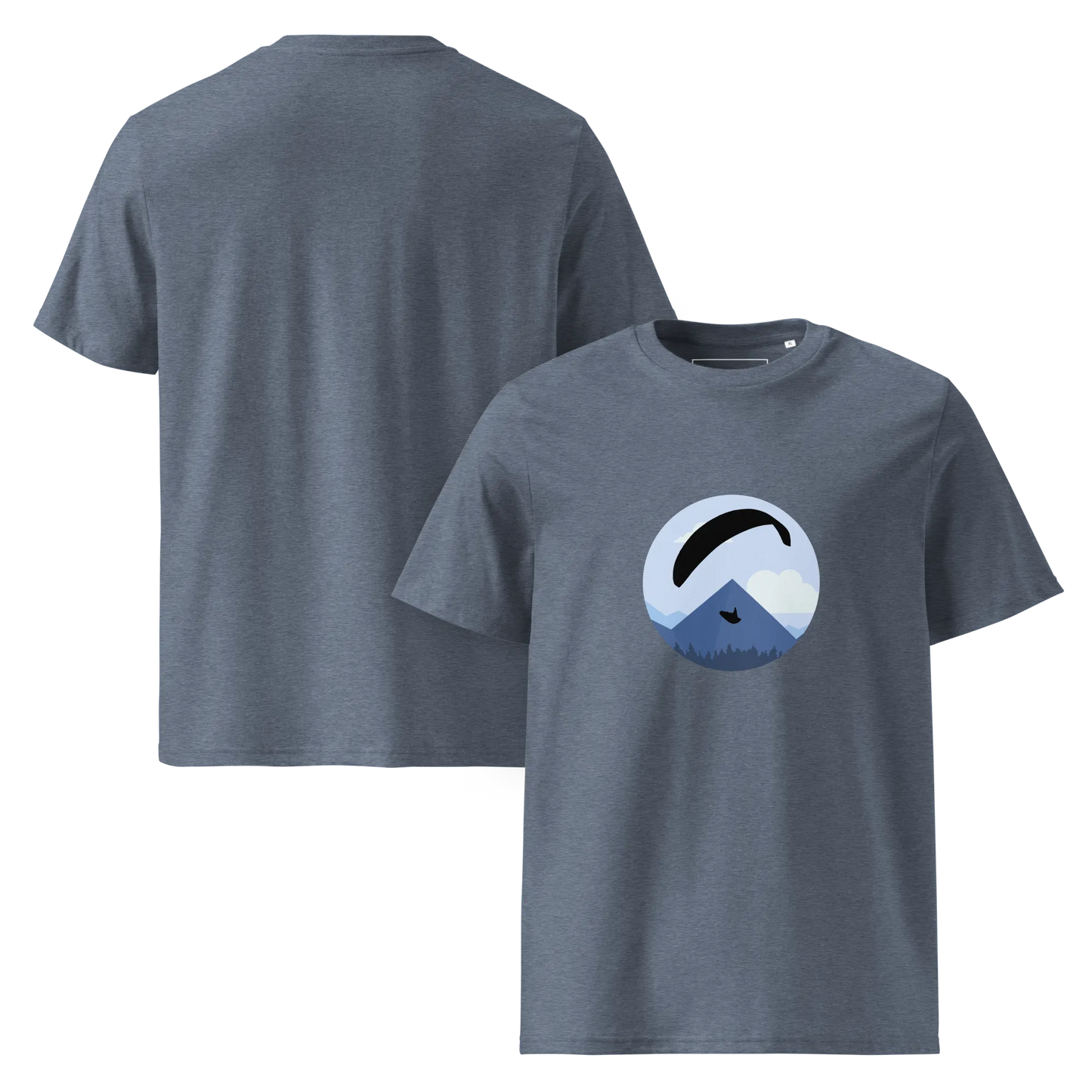Blue Paraglider - T-Shirt aus Bio Baumwolle