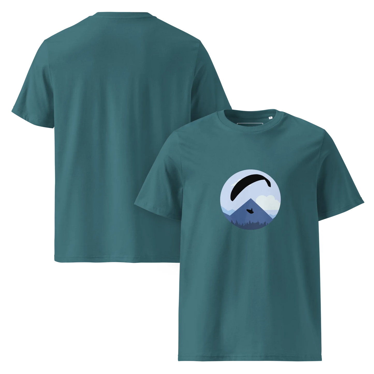 Blue Paraglider - T-Shirt aus Bio Baumwolle