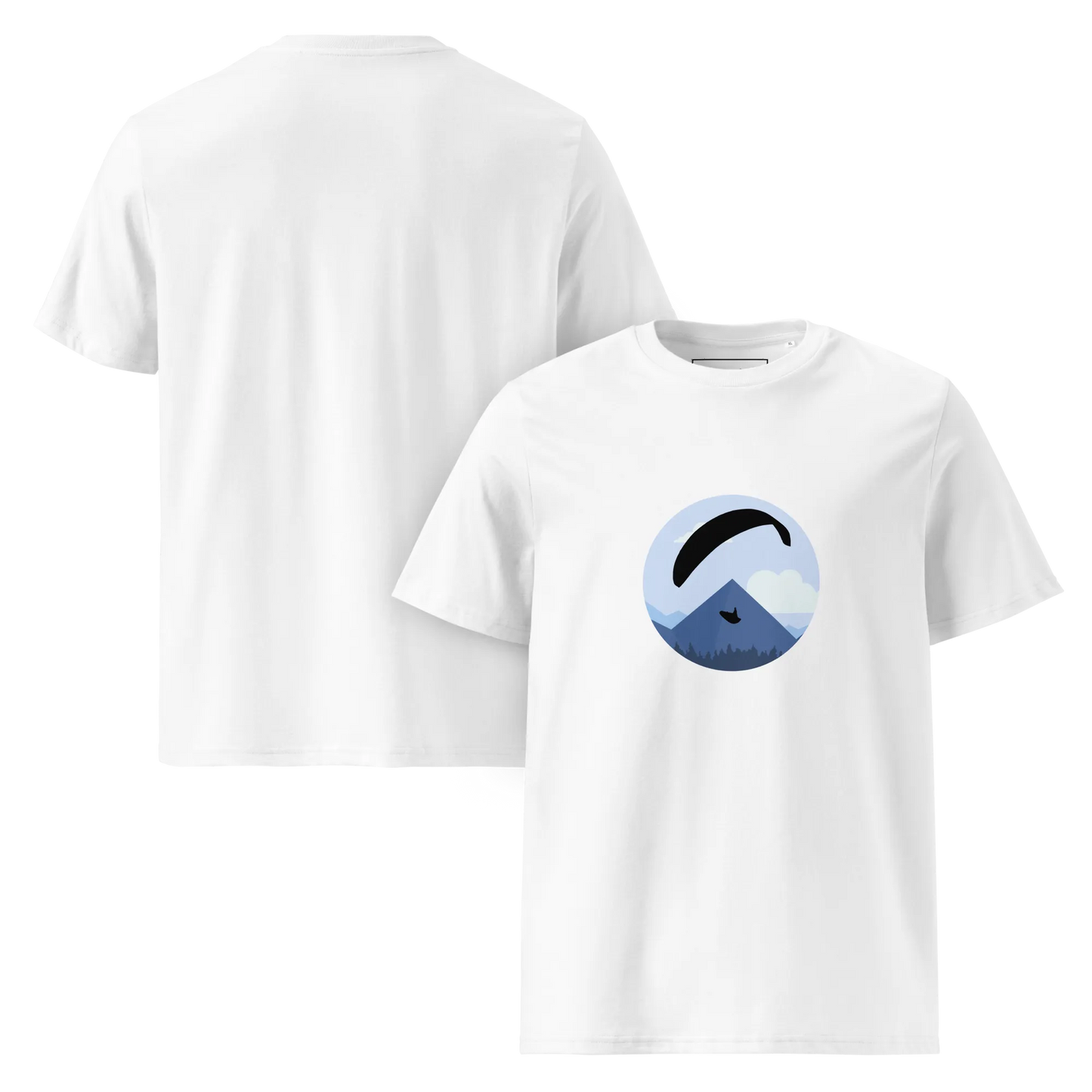 Blue Paraglider - T-Shirt aus Bio Baumwolle