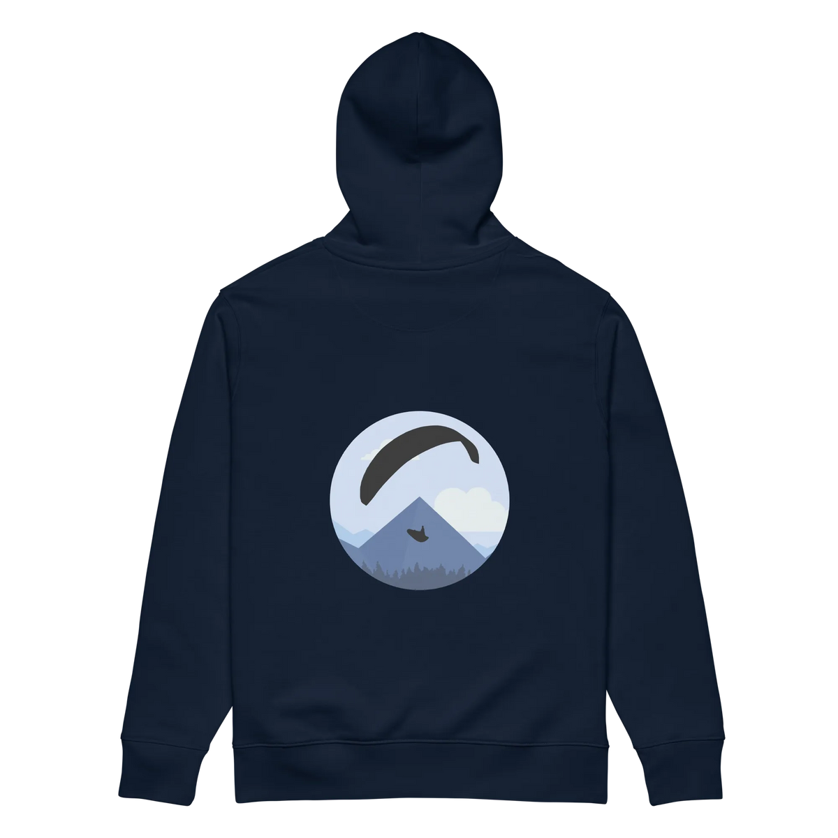 Blue Paraglider - Hoodie aus Bio Baumwolle