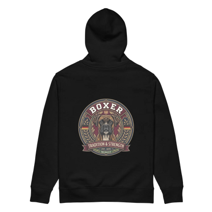 Boxer gestromt - Hoodie aus Bio Baumwolle