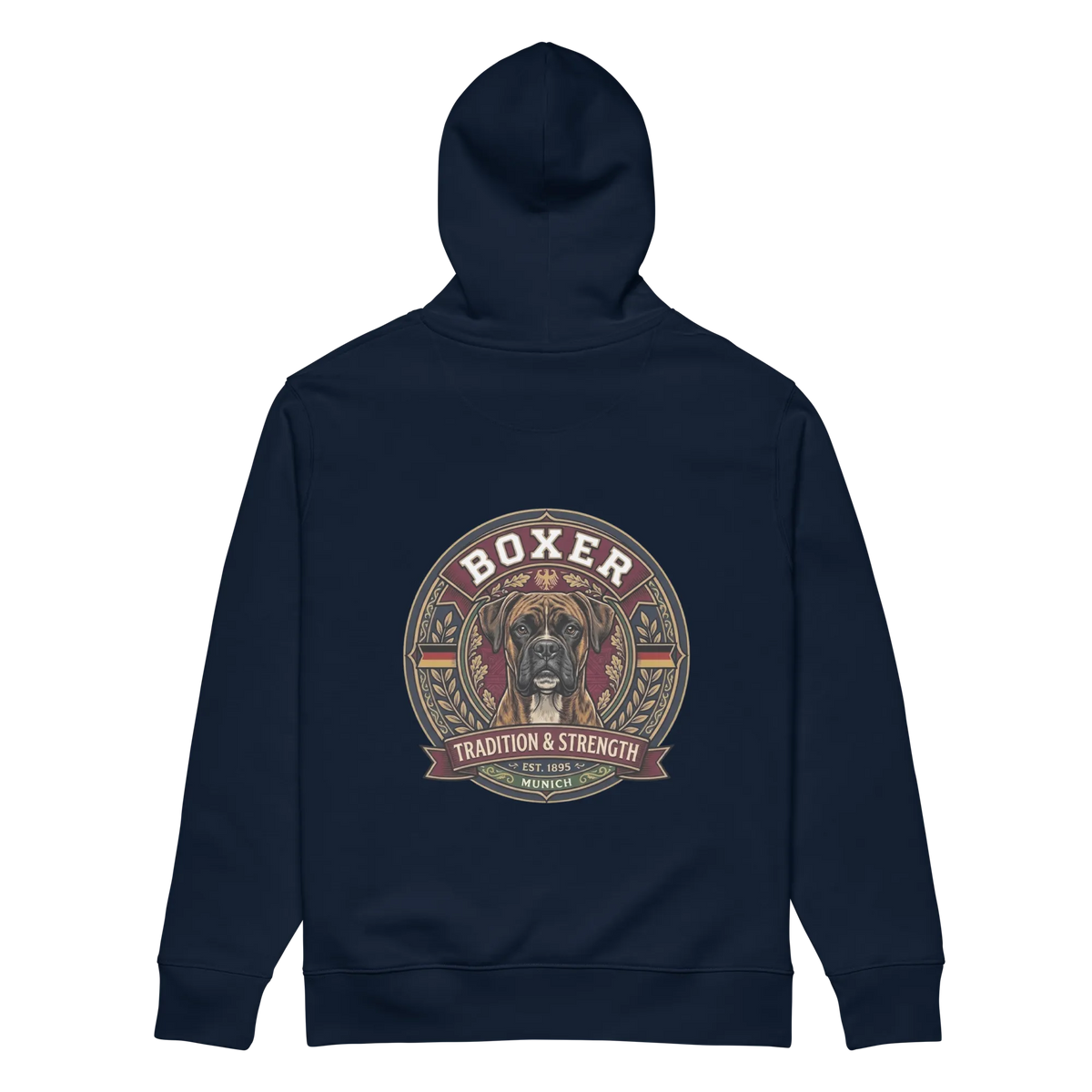 Boxer gestromt - Hoodie aus Bio Baumwolle