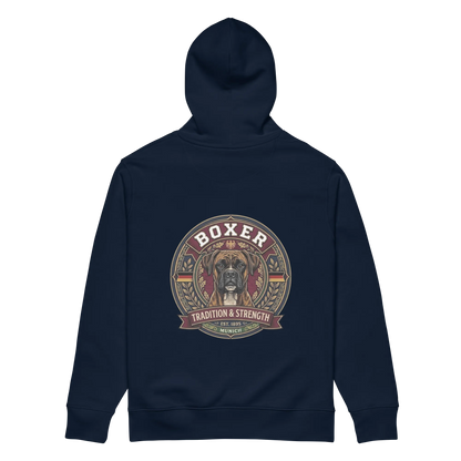 Boxer gestromt - Hoodie aus Bio Baumwolle