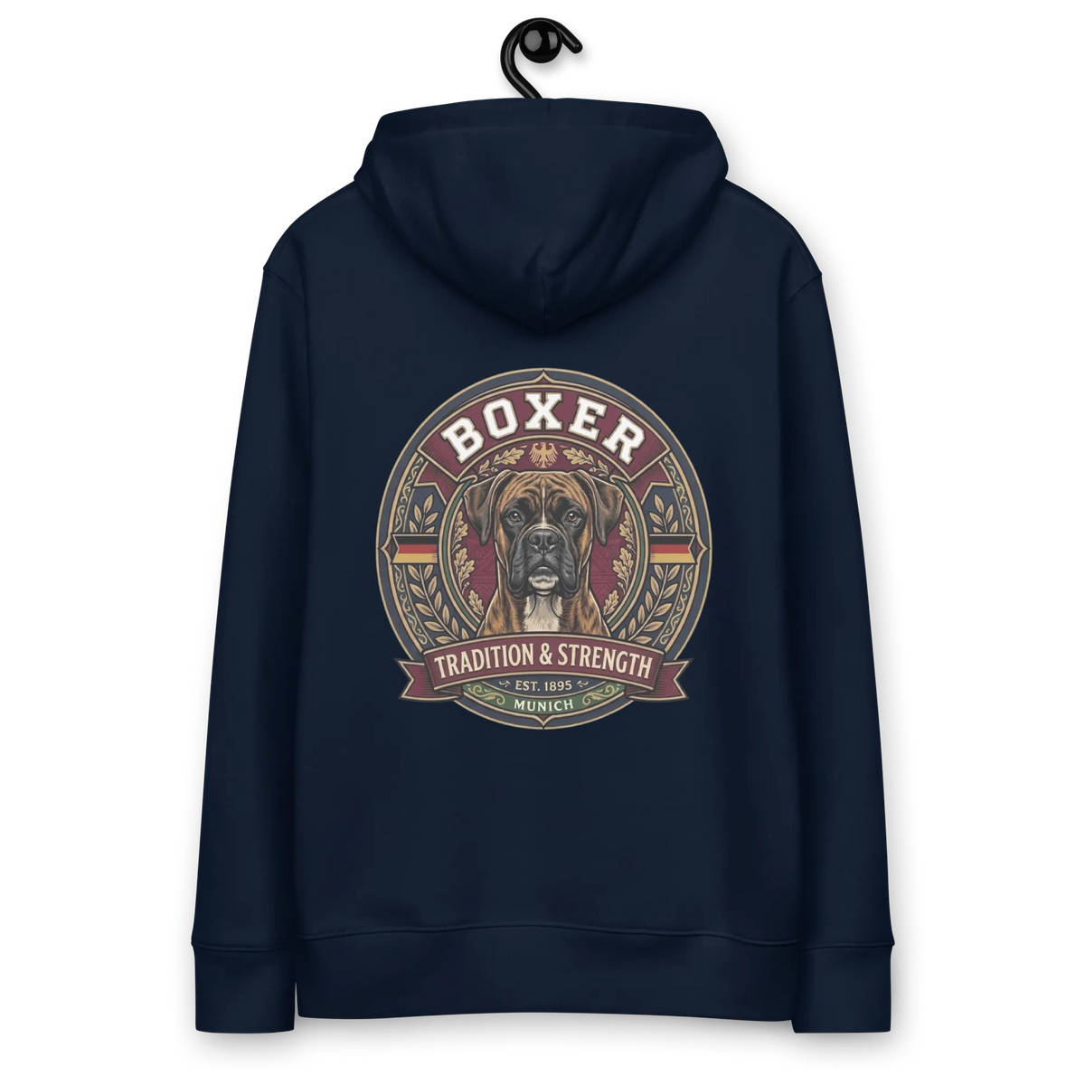 Boxer gestromt - Hoodie aus Bio Baumwolle