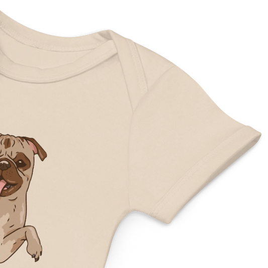 Frenchie Comic 1 - Baby Body aus Bio Baumwolle
