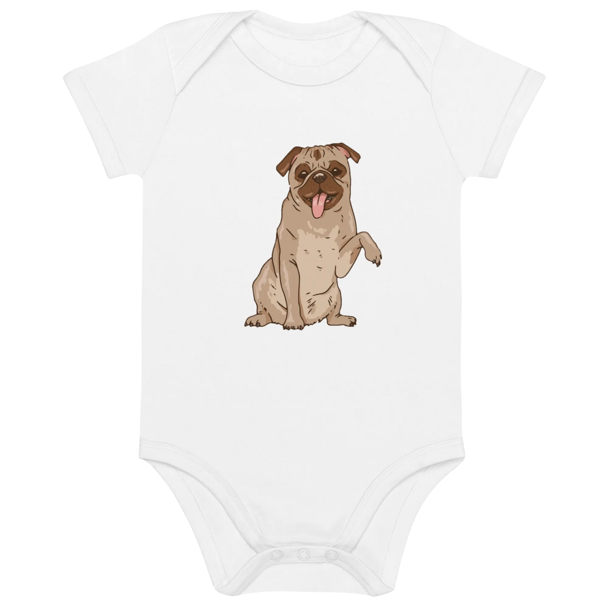 Frenchie Comic 1 - Baby Body aus Bio Baumwolle