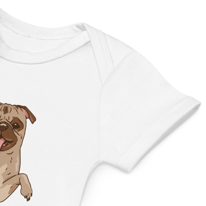 Frenchie Comic 1 - Baby Body aus Bio Baumwolle