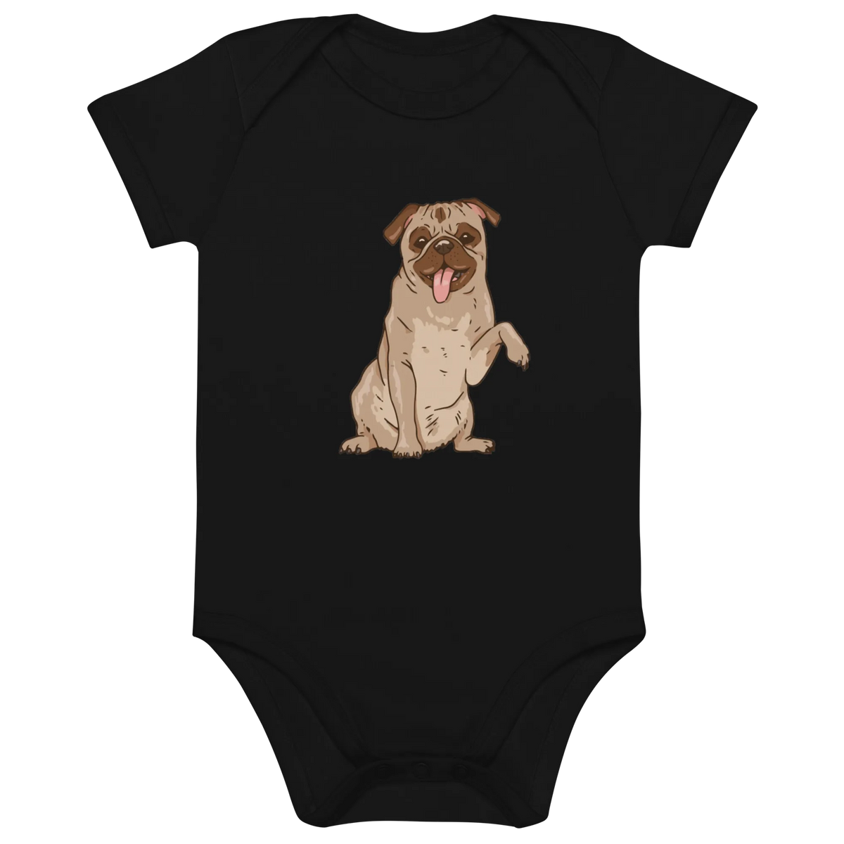 Frenchie Comic 1 - Baby Body aus Bio Baumwolle