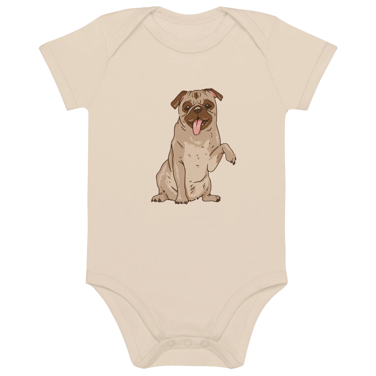 Frenchie Comic 1 - Baby Body aus Bio Baumwolle
