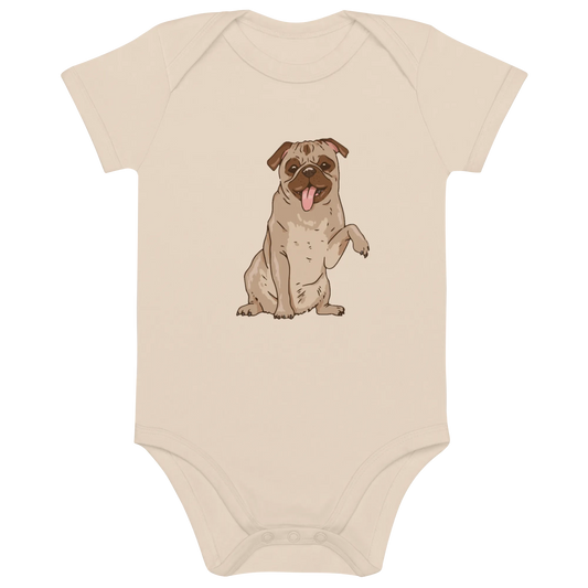 Frenchie Comic 1 - Baby Body aus Bio Baumwolle