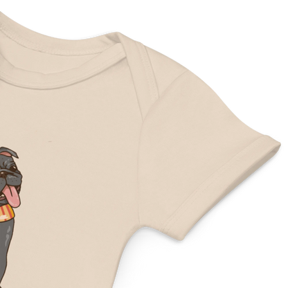 Comic Frenchie 2 - Baby Body aus Bio Baumwolle