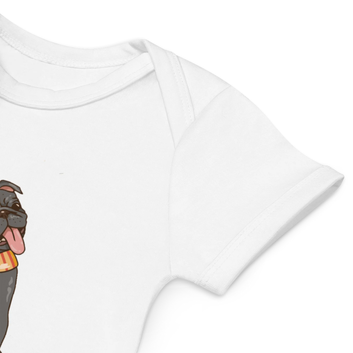 Comic Frenchie 2 - Baby Body aus Bio Baumwolle
