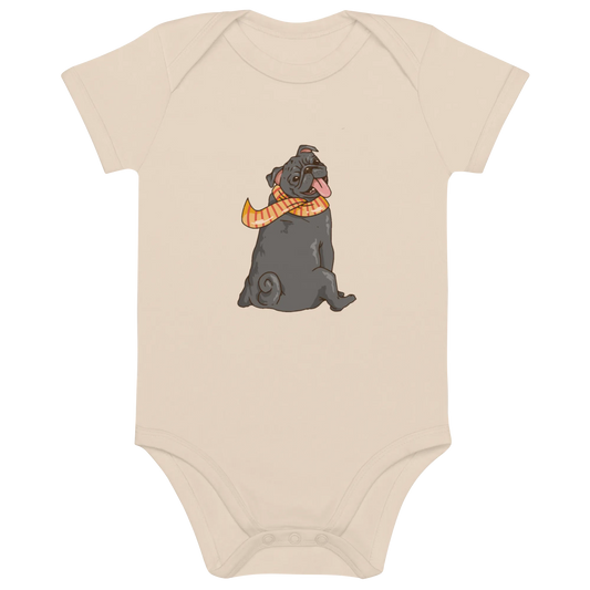 Comic Frenchie 2 - Baby Body aus Bio Baumwolle