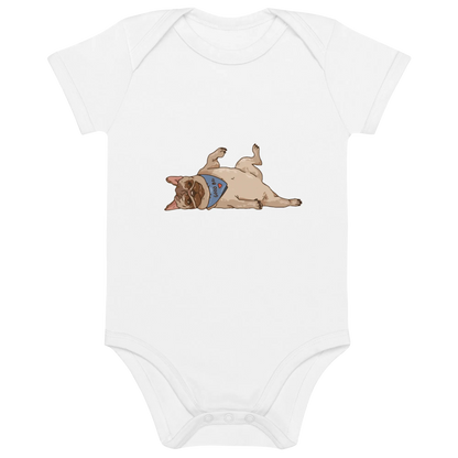 Frenchie Comic 3 -  Baby Body aus Bio Baumwolle