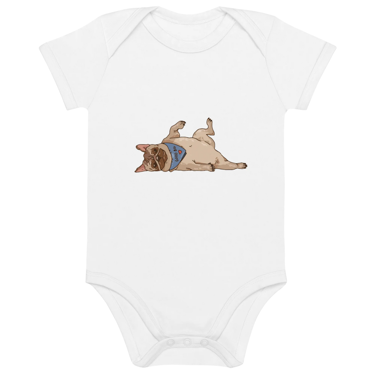 Frenchie Comic 3 -  Baby Body aus Bio Baumwolle