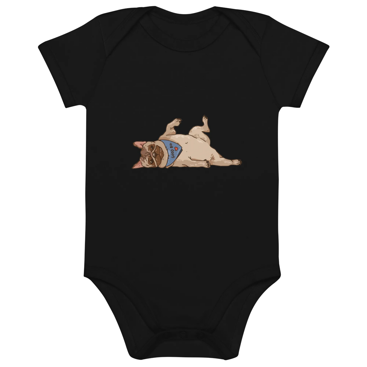Frenchie Comic 3 -  Baby Body aus Bio Baumwolle