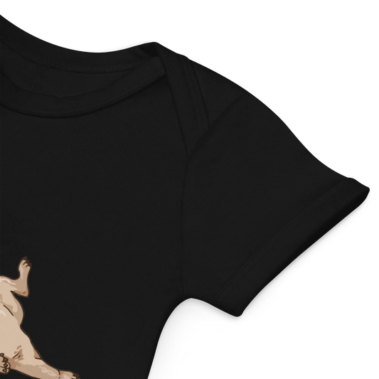 Frenchie Comic 3 -  Baby Body aus Bio Baumwolle