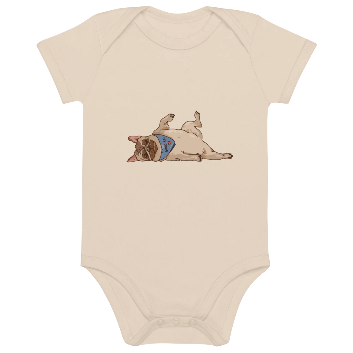 Frenchie Comic 3 -  Baby Body aus Bio Baumwolle