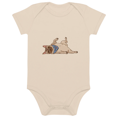 Frenchie Comic 3 -  Baby Body aus Bio Baumwolle
