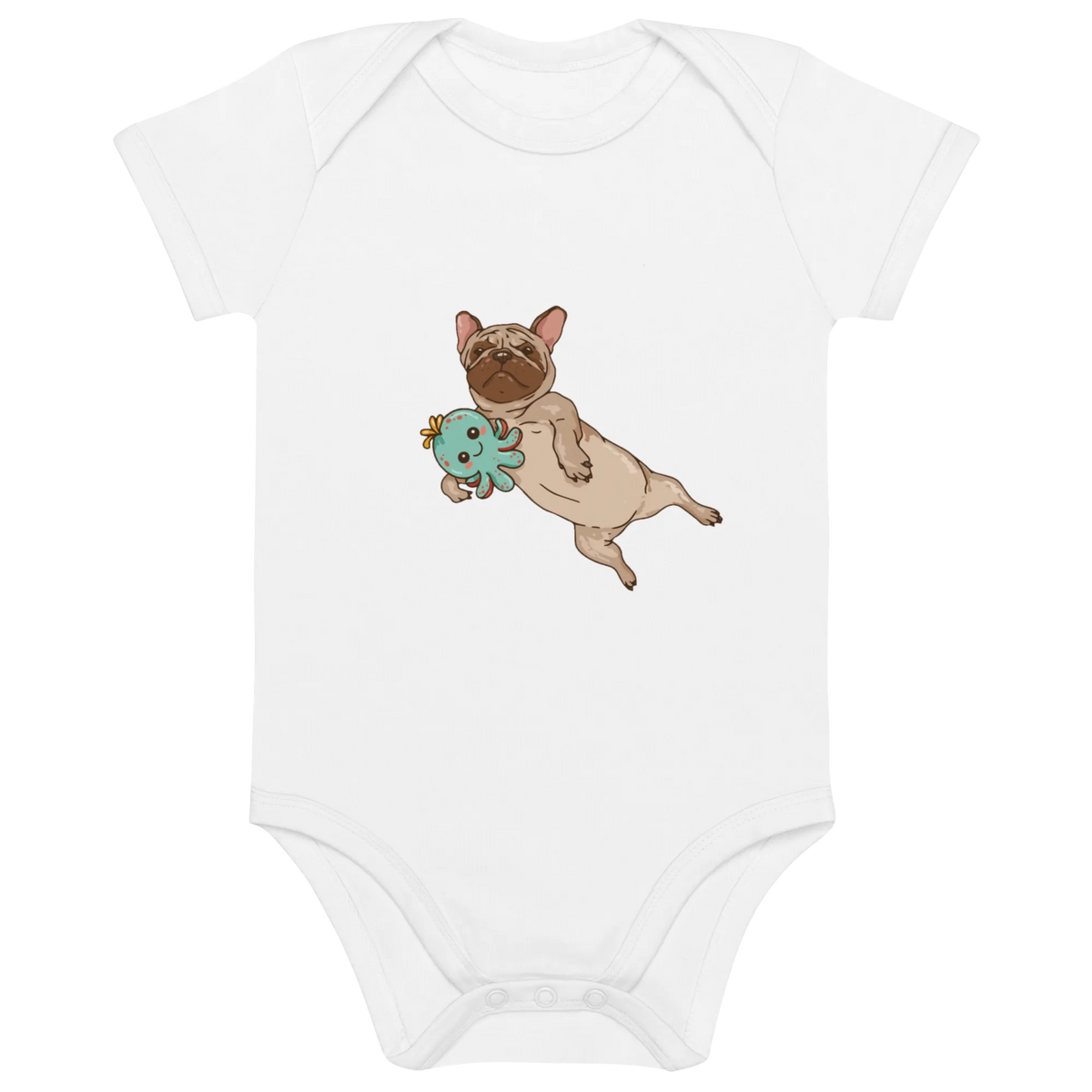Frenchie Comic 4 - Baby Body aus Bio Baumwolle
