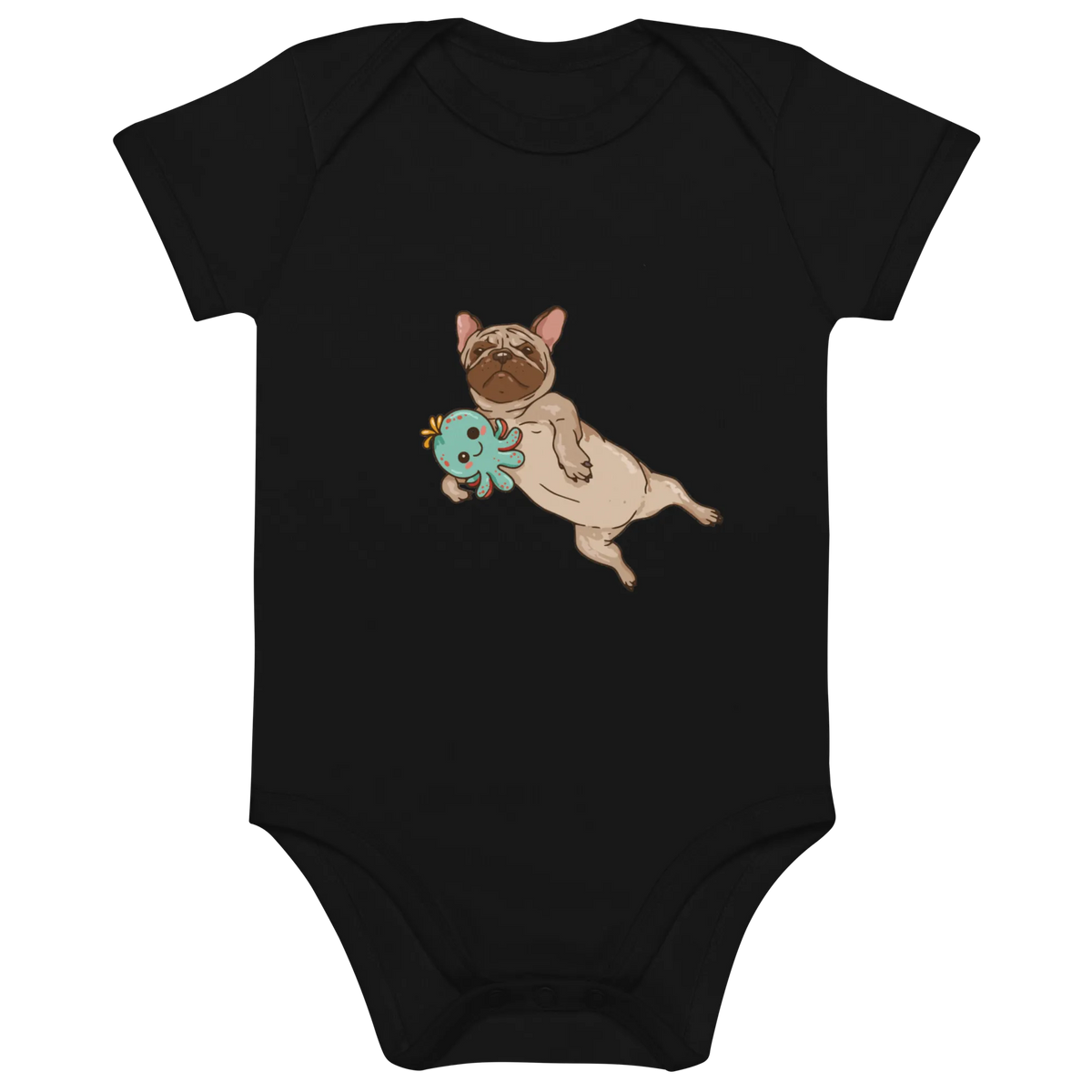 Frenchie Comic 4 - Baby Body aus Bio Baumwolle