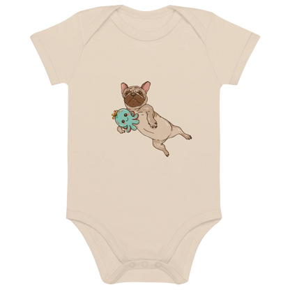 Frenchie Comic 4 - Baby Body aus Bio Baumwolle