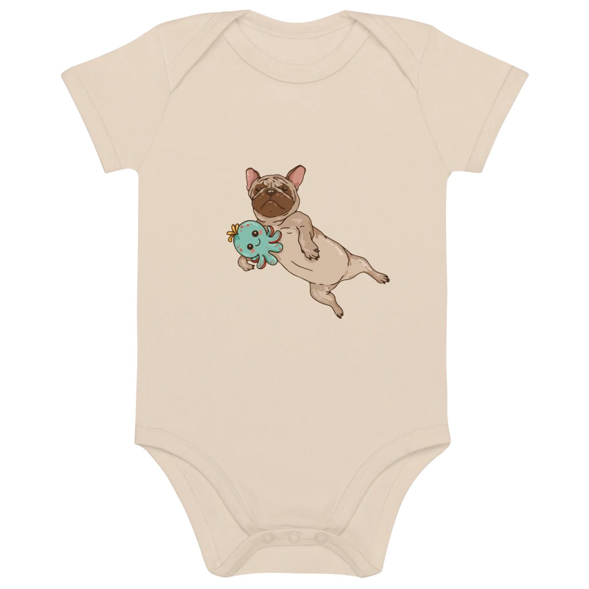 Frenchie Comic 4 - Baby Body aus Bio Baumwolle