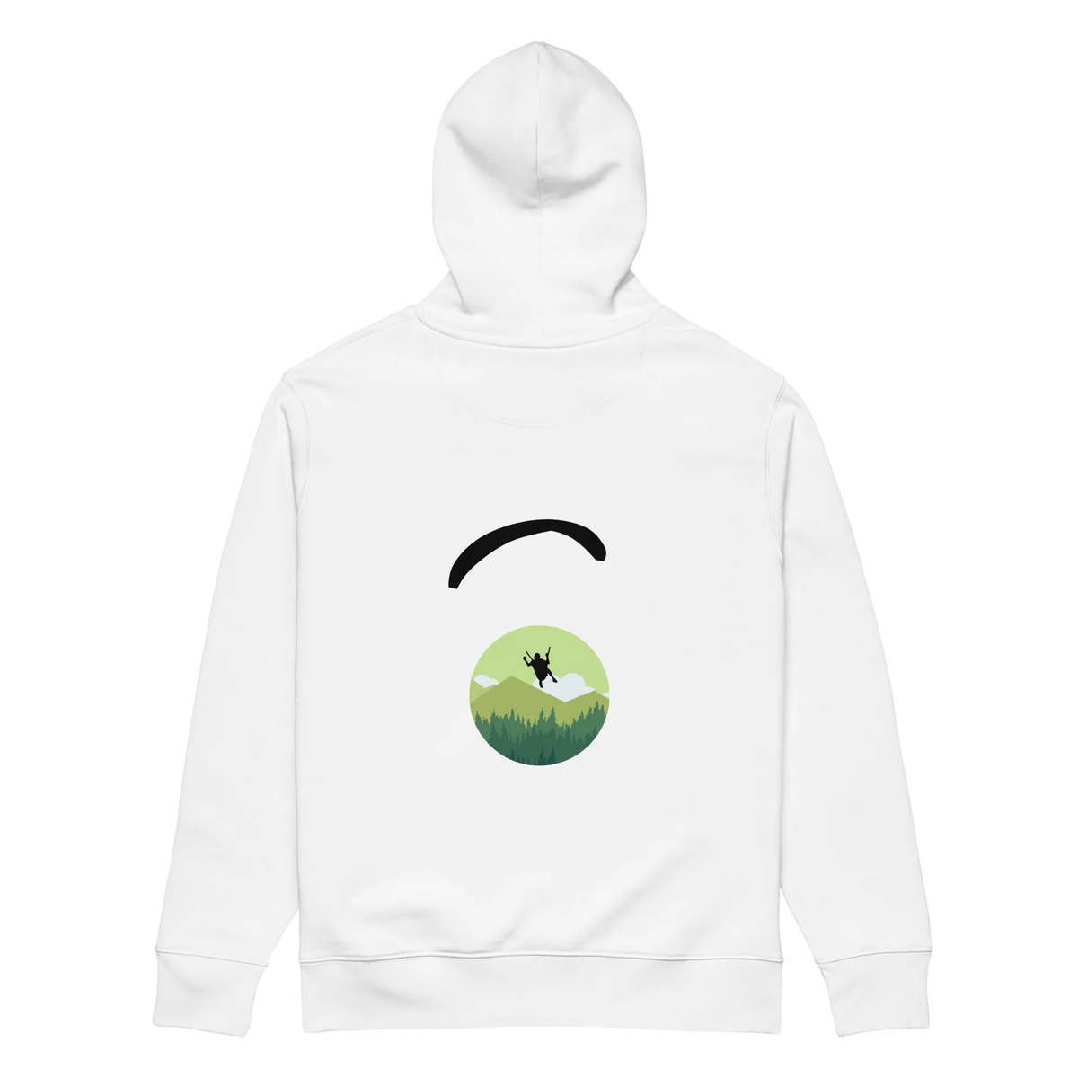 Green Paraglider 2- Hoodie aus Bio Baumwolle