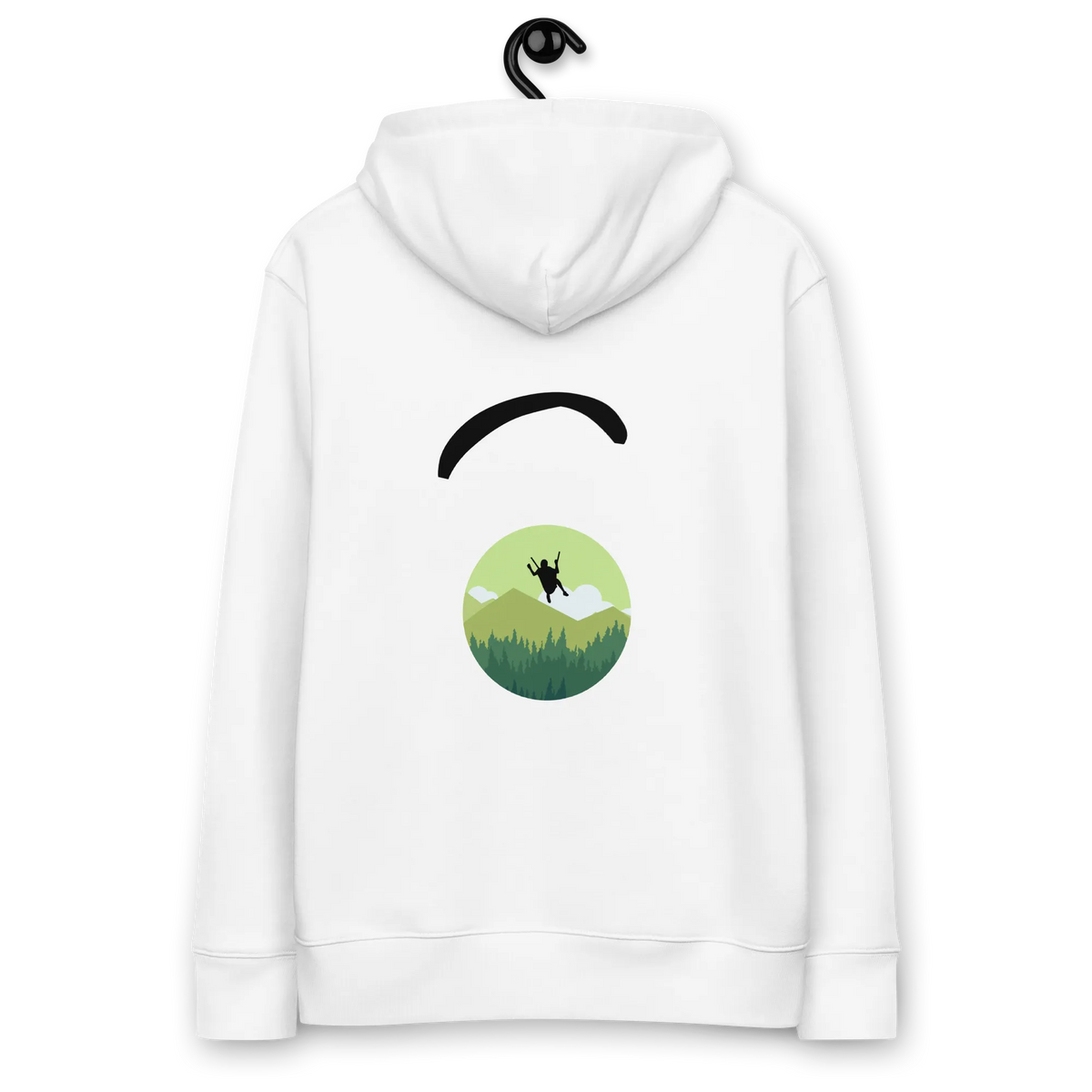 Green Paraglider 2- Hoodie aus Bio Baumwolle