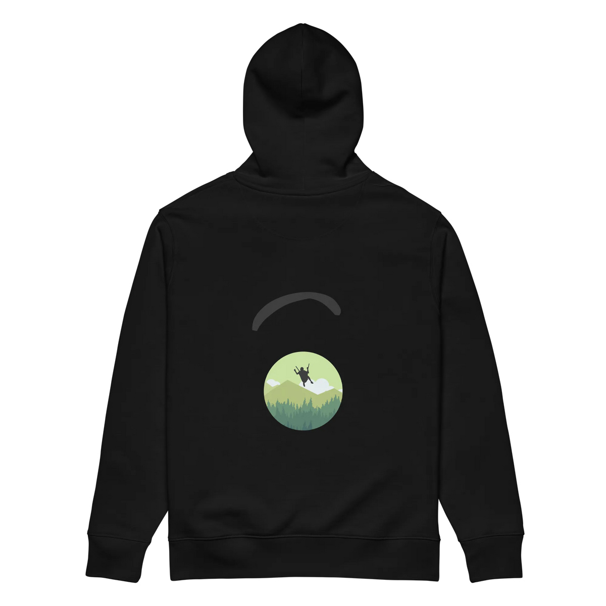 Green Paraglider 2- Hoodie aus Bio Baumwolle