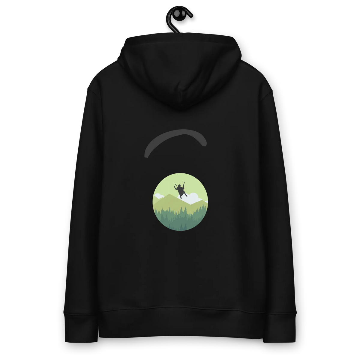 Green Paraglider 2- Hoodie aus Bio Baumwolle
