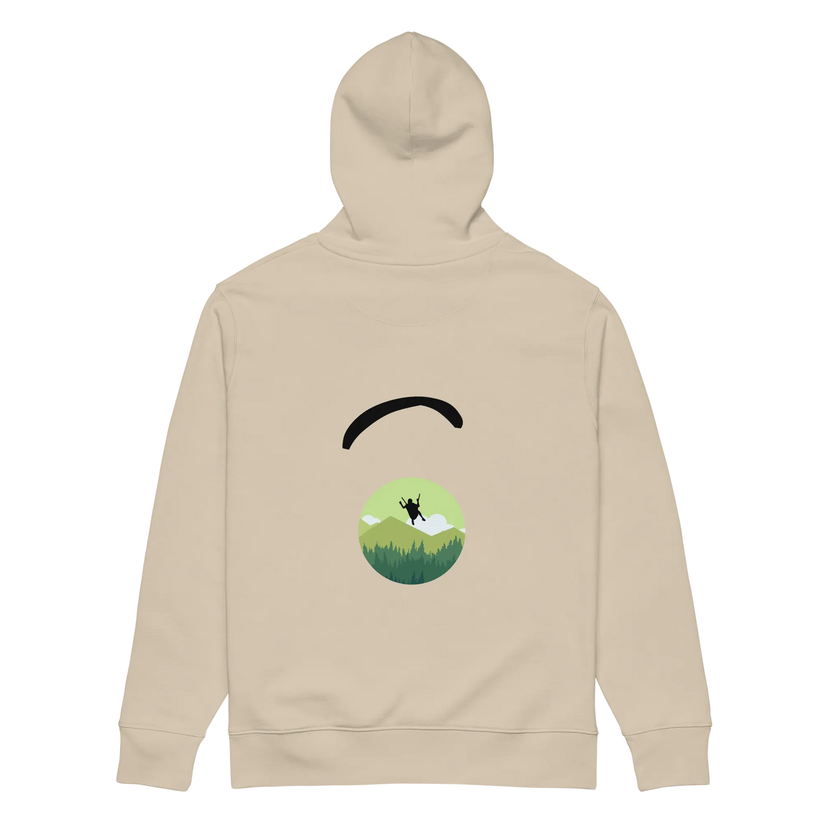 Green Paraglider 2- Hoodie aus Bio Baumwolle