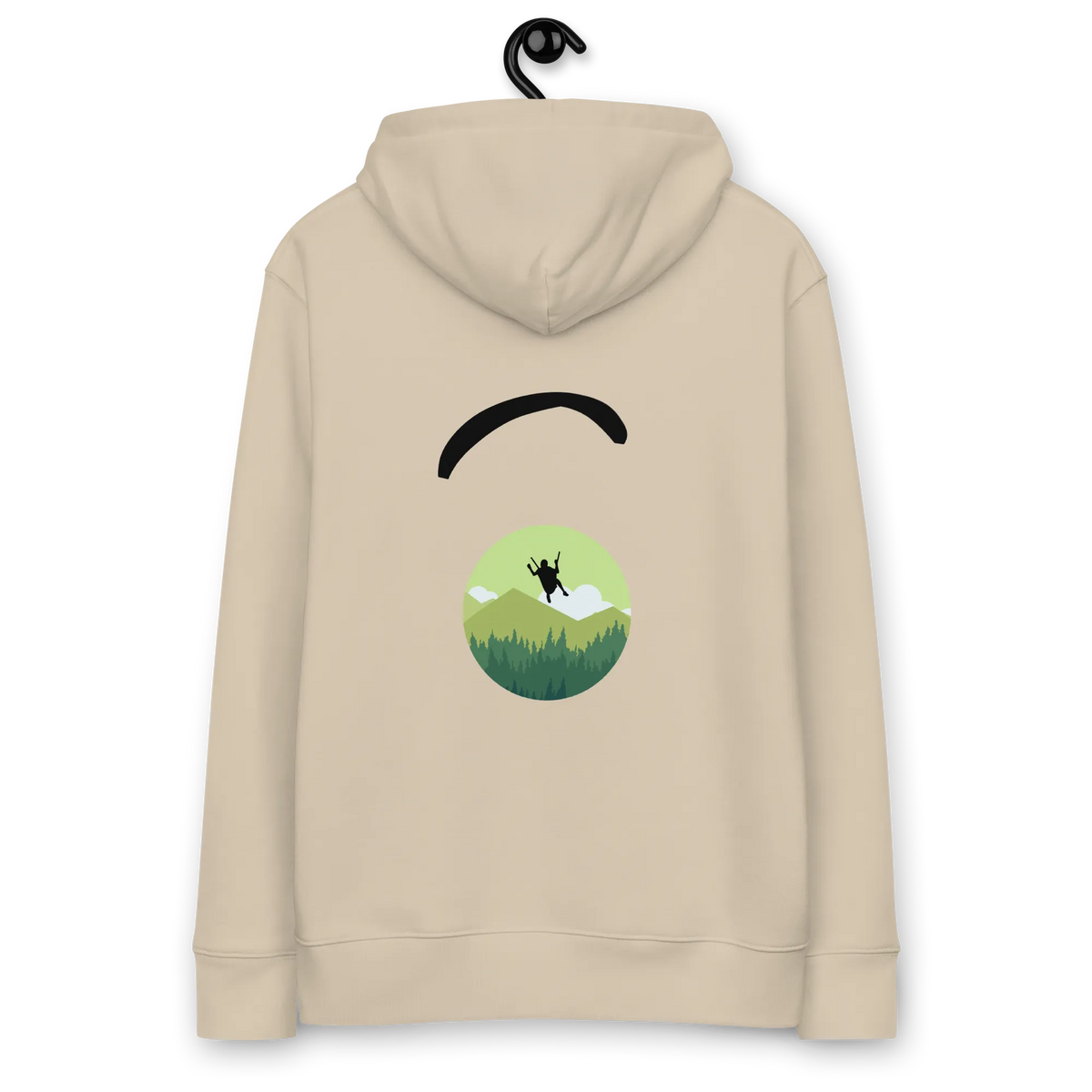 Green Paraglider 2- Hoodie aus Bio Baumwolle