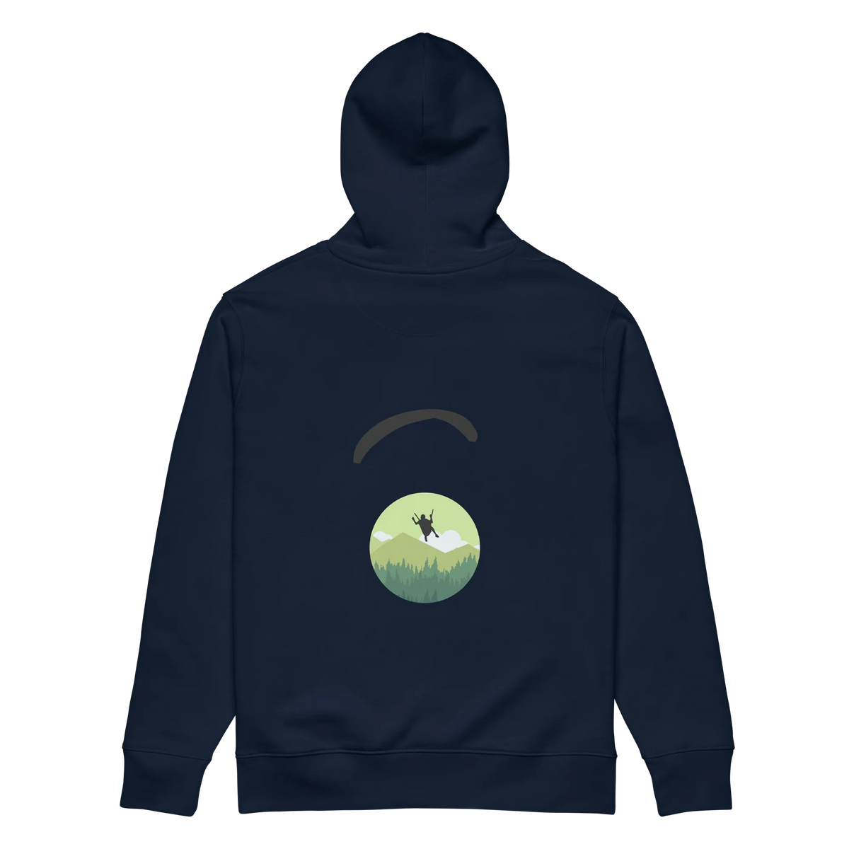 Green Paraglider 2- Hoodie aus Bio Baumwolle