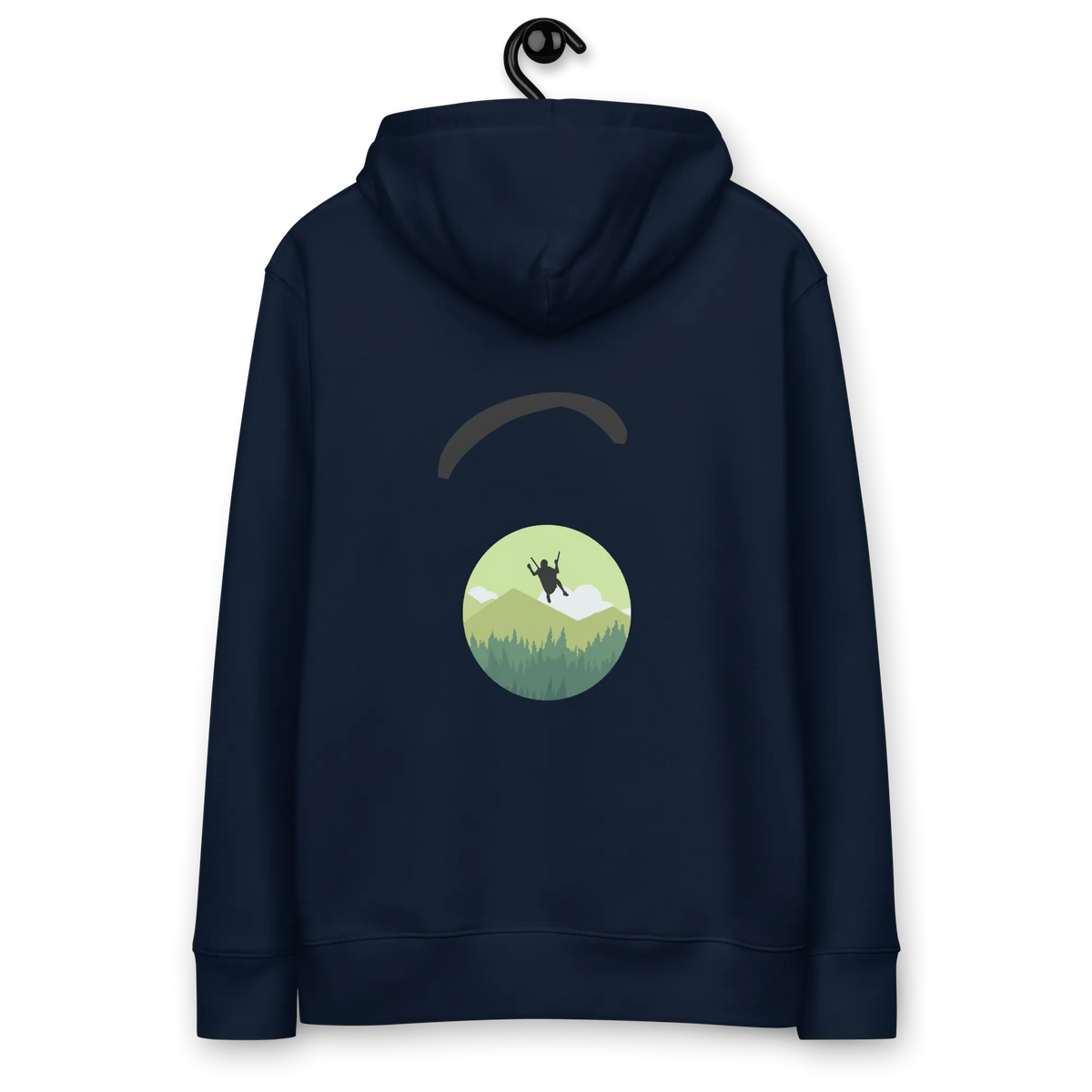 Green Paraglider 2- Hoodie aus Bio Baumwolle