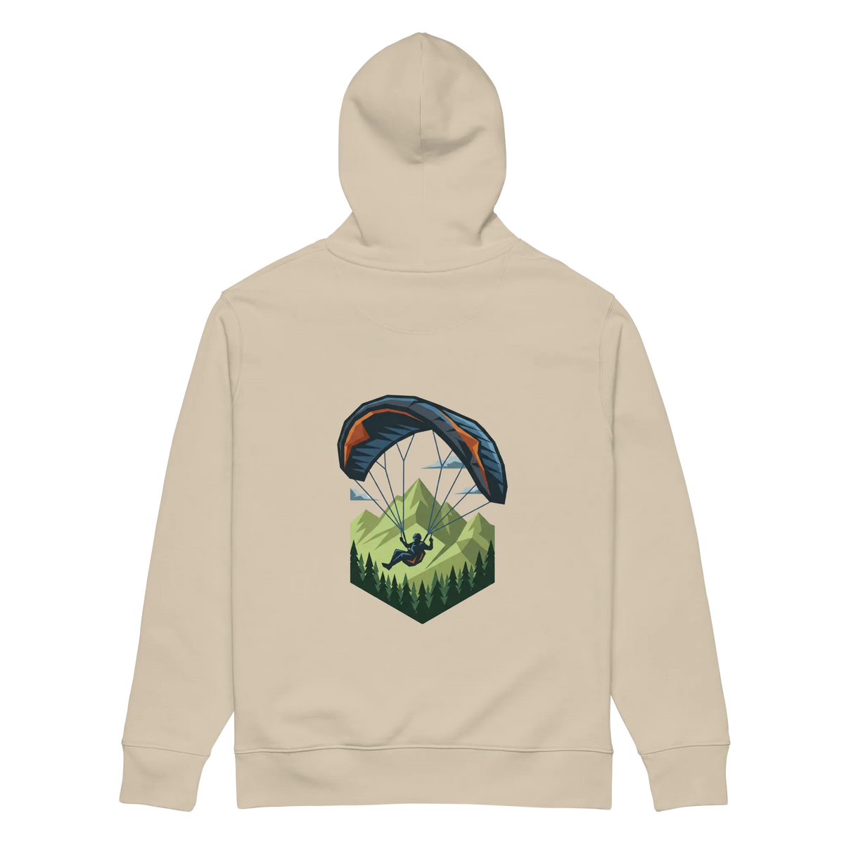 Green Paraglider - Hoodie aus Bio Baumwolle