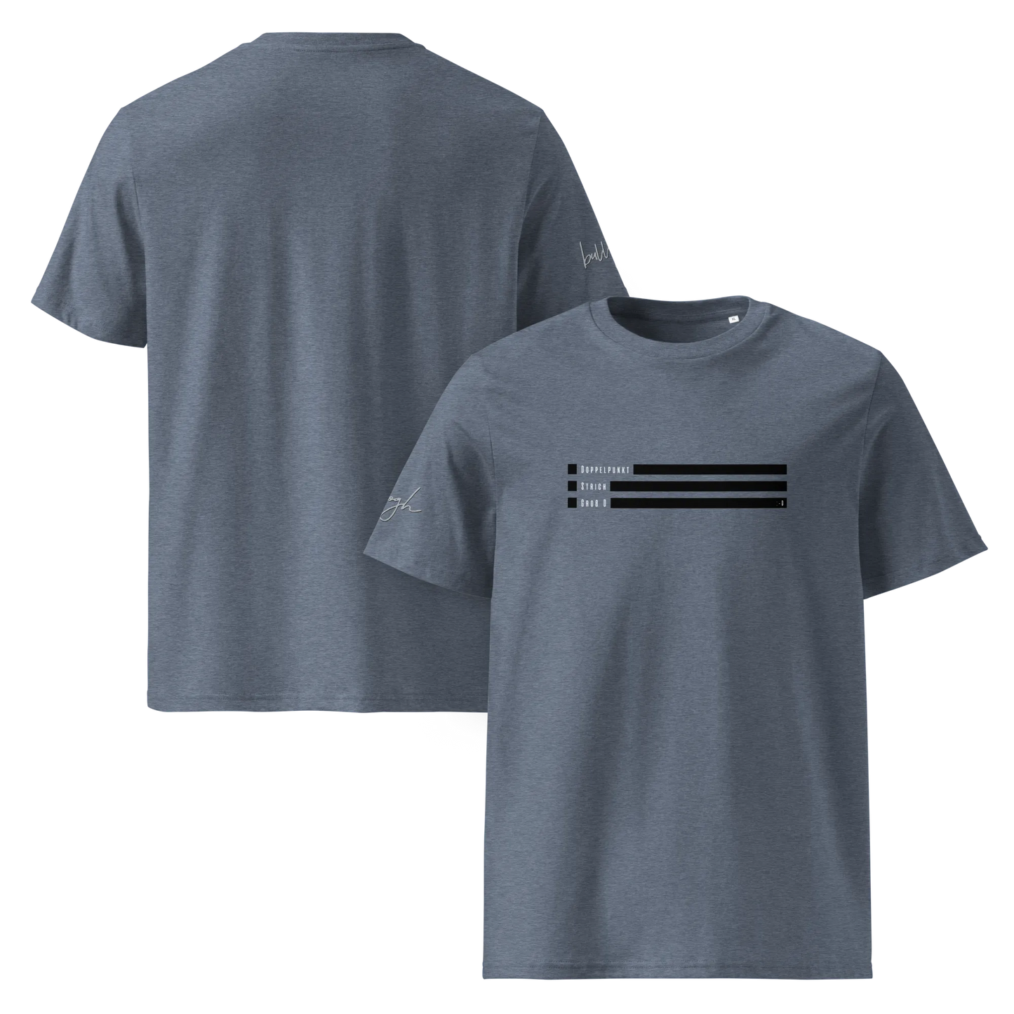 Smiley Text Doppelpunkt D - T-Shirt aus Bio Baumwolle
