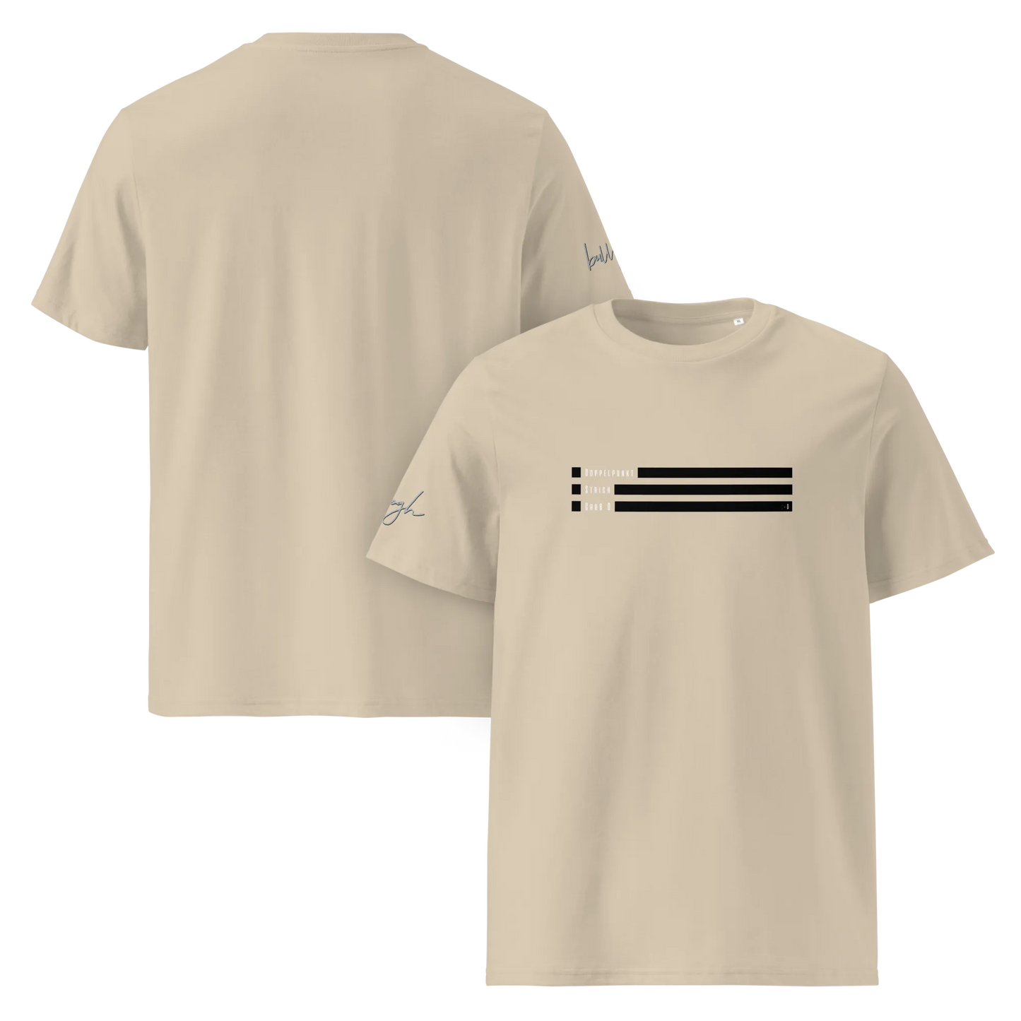 Smiley Text Doppelpunkt D - T-Shirt aus Bio Baumwolle