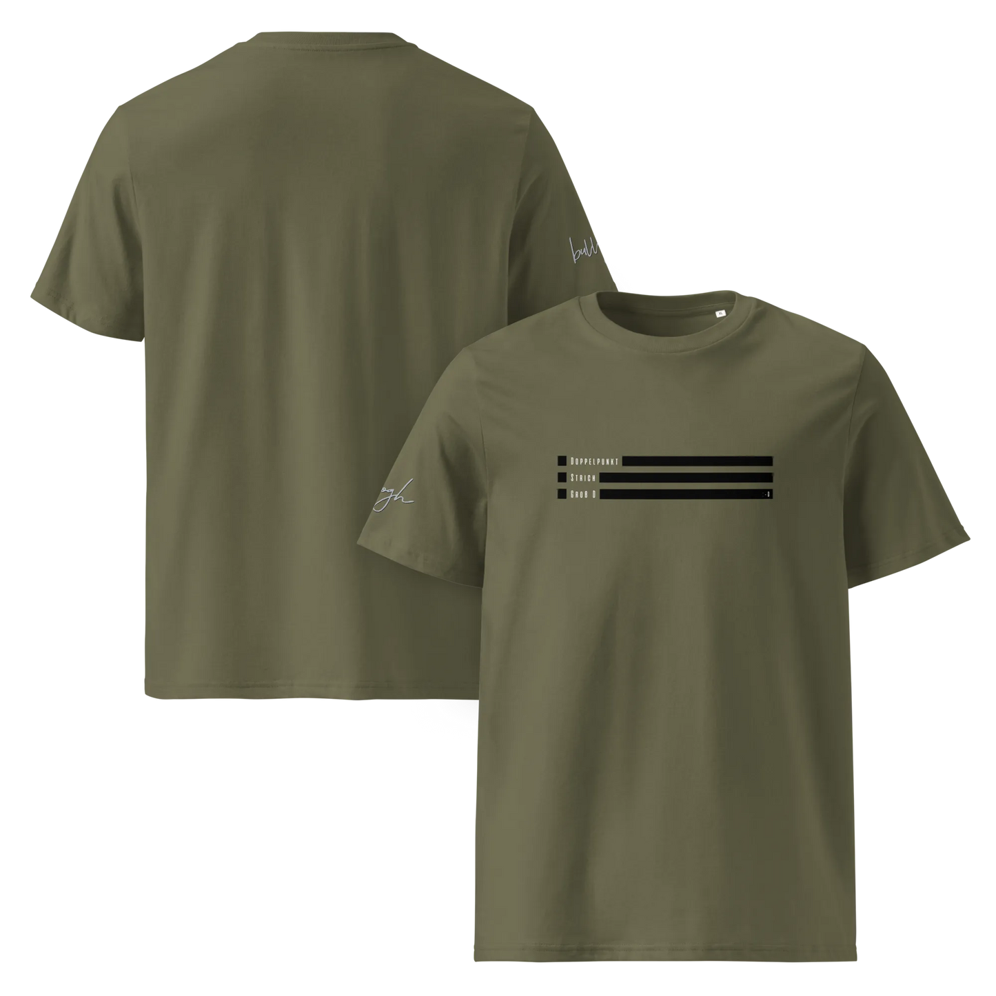 Smiley Text Doppelpunkt D - T-Shirt aus Bio Baumwolle