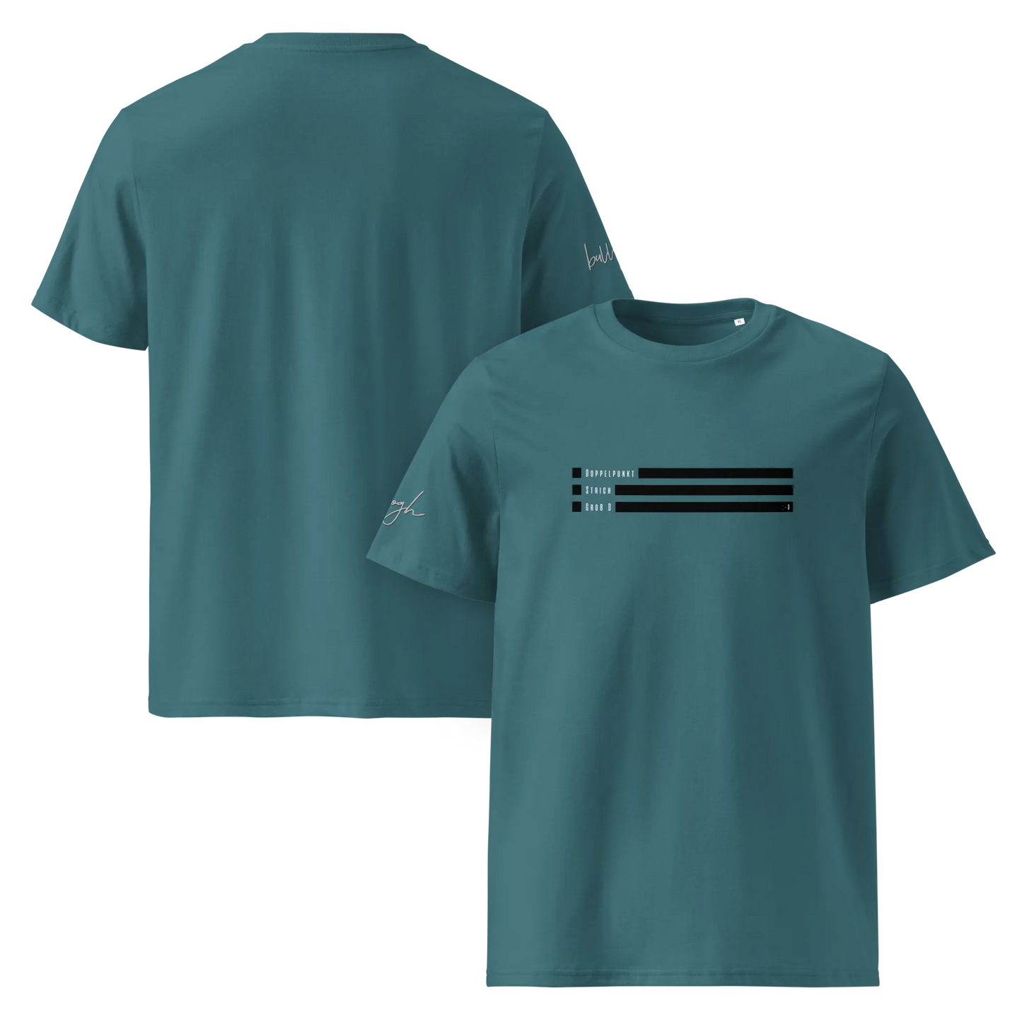 Smiley Text Doppelpunkt D - T-Shirt aus Bio Baumwolle