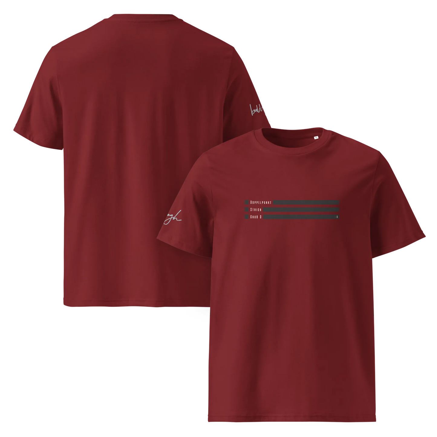 Smiley Text Doppelpunkt D - T-Shirt aus Bio Baumwolle