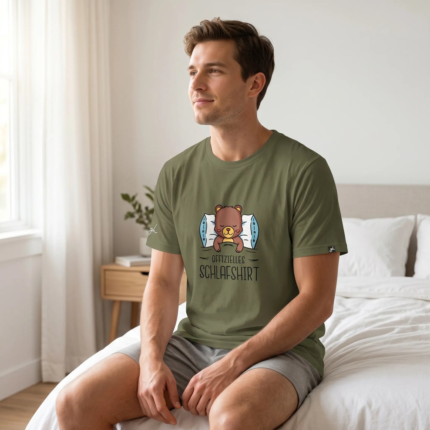 Gemütliches Bio-Baumwolle Schlafshirt mit Bärchen Design – Für erholsame Nächte