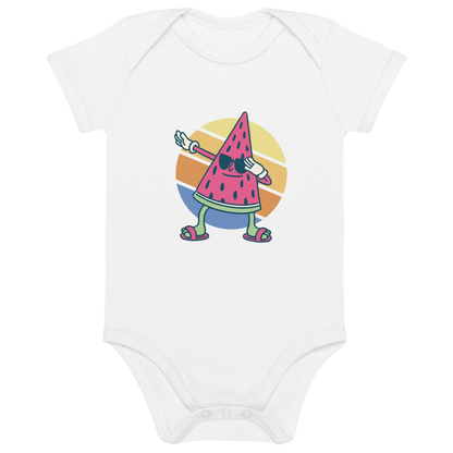 Melone - Baby Body aus Bio Baumwolle