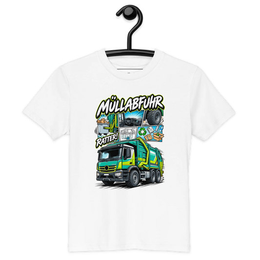 Müllwagen - Kinder T-Shirt aus Bio Baumwolle