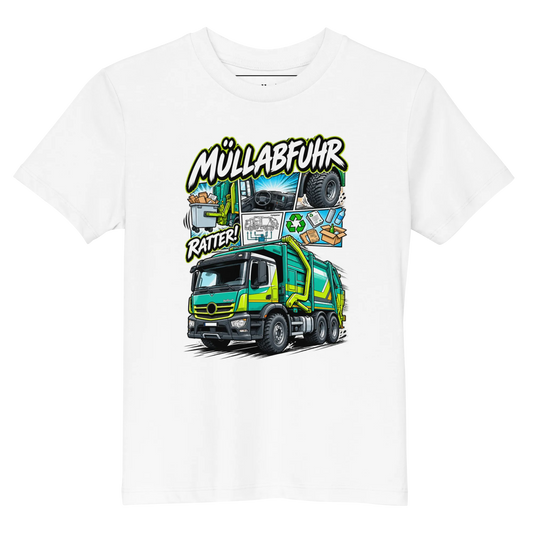 Müllwagen - Kinder T-Shirt aus Bio Baumwolle
