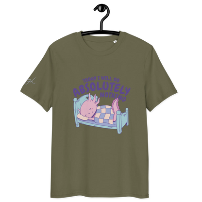 Nachhaltiges T-Shirt aus Bio-Baumwolle – Chilliges Design für Langschläfer