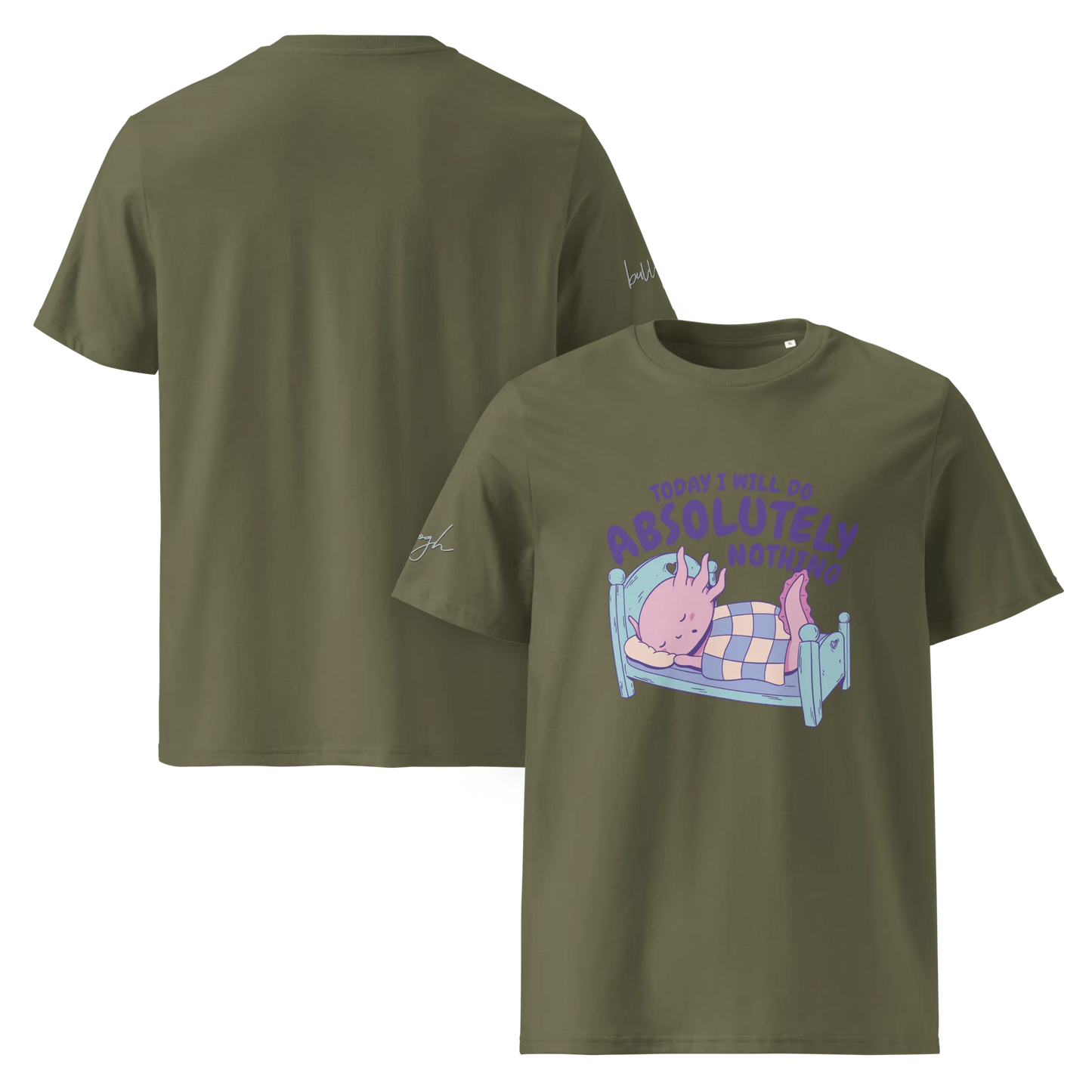 Nachhaltiges T-Shirt aus Bio-Baumwolle – Chilliges Design für Langschläfer